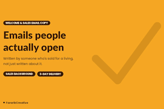 write a welcome or sales email sequence that converts