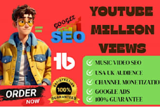 promote and optimize your youtube video for 1 million views with video SEO
