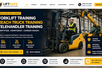 design wix forklift training site reach truck telehandler training booking site