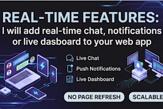 add real time chat, notifications or live dashboard to your web app