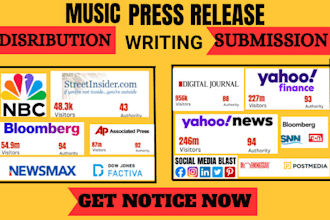 music press release writing music press release distribution music PR