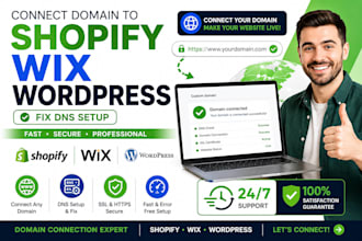 connect shopify domain wix wordpress dns fix setup