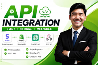 develop API integration, stripe, rest API, n8n automation and webhooks