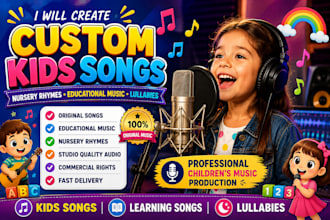 create custom kids songs, nursery rhymes and educational music