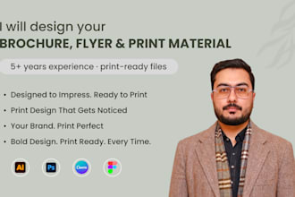 design a professional brochure flyer or print material for your business