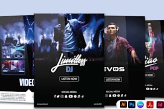design artist dj epk, author media kit, speaker press kit, one sheet, brand kit