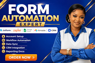 create jotform forms with zapier, google sheets, airtable, and CRM integrations