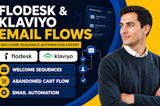 setup flodesk klaviyo email flows welcome sequence