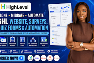 clone migrate ghl website, ghl surveys, quiz form, ghl automation