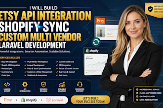 build etsy API integration shopify sync custom multi vendor laravel development