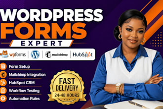 set up wpforms on wordpress with mailchimp, hubspot, and automation workflows