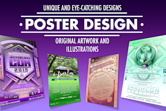 design and illustrate unique and eye catching posters