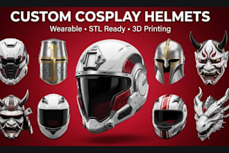 sculpt custom 3d wearable cosplay armor, helmet, and mask stl for 3d printing