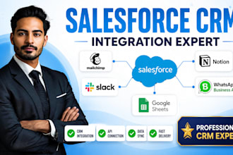 integrate salesforce crm with mailchimp slack notion whatsapp api google sheets