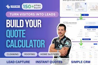 build a quote calculator custom website for lead generation