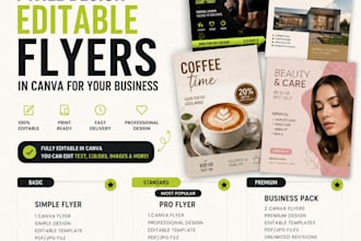 design editable canva flyer design for brands and businesses