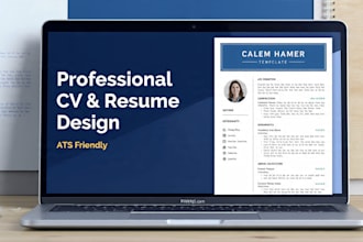 design professional CV resume and cover letter