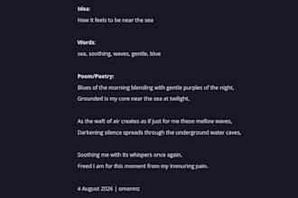 turn your words into a poetry