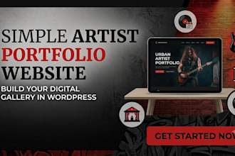 create a simple artist portfolio website in wordpress