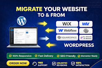 migrate and clone wix to wordpress woocommerce to shopify redesign wix website