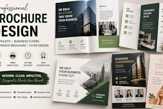 design company brochure design, pamphlets, flyers