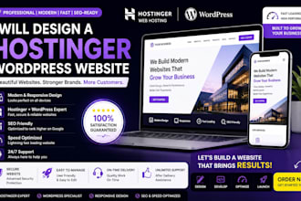 design a modern website using hostinger ai and wordpress