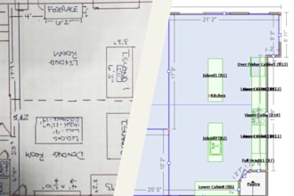 create a highly detailed interior sketch in xactimate