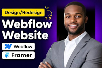 design a framer, webflow or wix website, figma to website