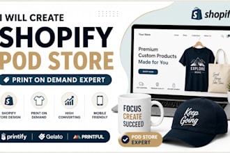 design a shopify print on demand store with printify