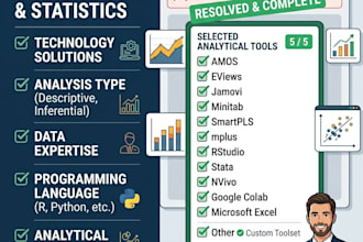 do statistical data analysis, quantitative research, and spss reporting