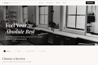 building a responsive hair salon website with booking system