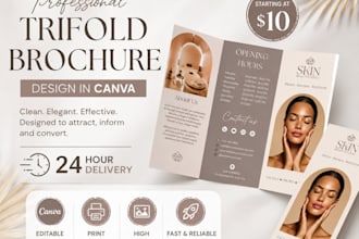 create business flyer, hot promo brochure and event leaflet in canva