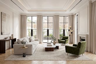 renovate building interior, revit 3d model, realistic architect rendering, v ray