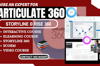 create interactive elearning courses using articulate storyline and rise 360