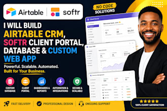 build airtable CRM softr client portal database  automation