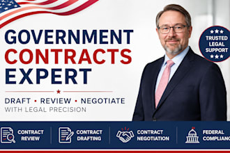 draft, review, and negotiate government contracts with legal precision worldwide