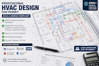 do hvac calculation, duct layout and equipment details manual jds for permit
