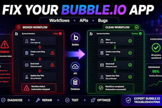 diagnose, fix and optimize bubble workflows, database logic apis and automations