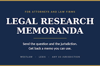 write a legal research memorandum for attorneys with westlaw
