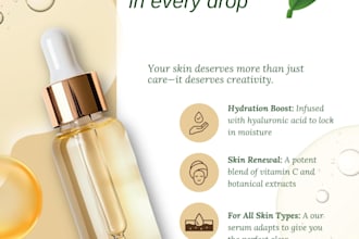 design luxury skincare social media poster for your brand