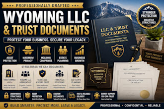 prepare wyoming llc and trust documents for asset protection planning
