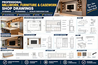design professional millwork, furniture and casework shop drawings