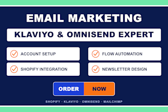 build omnisend and klaviyo email marketing automation flows for ecommerce