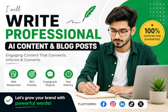 write professional ai content and blog posts