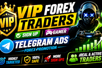 hit vip forex traders, sign up, gamer via telegram ads forex promotion