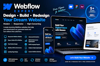 design or develop webflow website, figma to webflow, webflow landing page