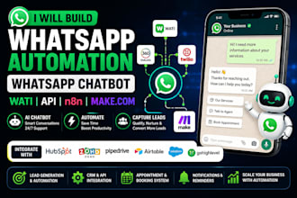 do whatsapp automation whatsapp chatbot wati whatsapp api n8n makecom automation