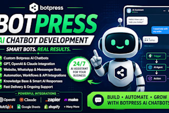 build botpress ai chatbot, gpt assistant and automation