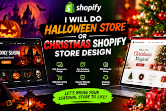 do halloween store design or christmas shopify store design