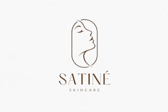 design luxury feminine skincare logo elegant skincare cometic spa skincare